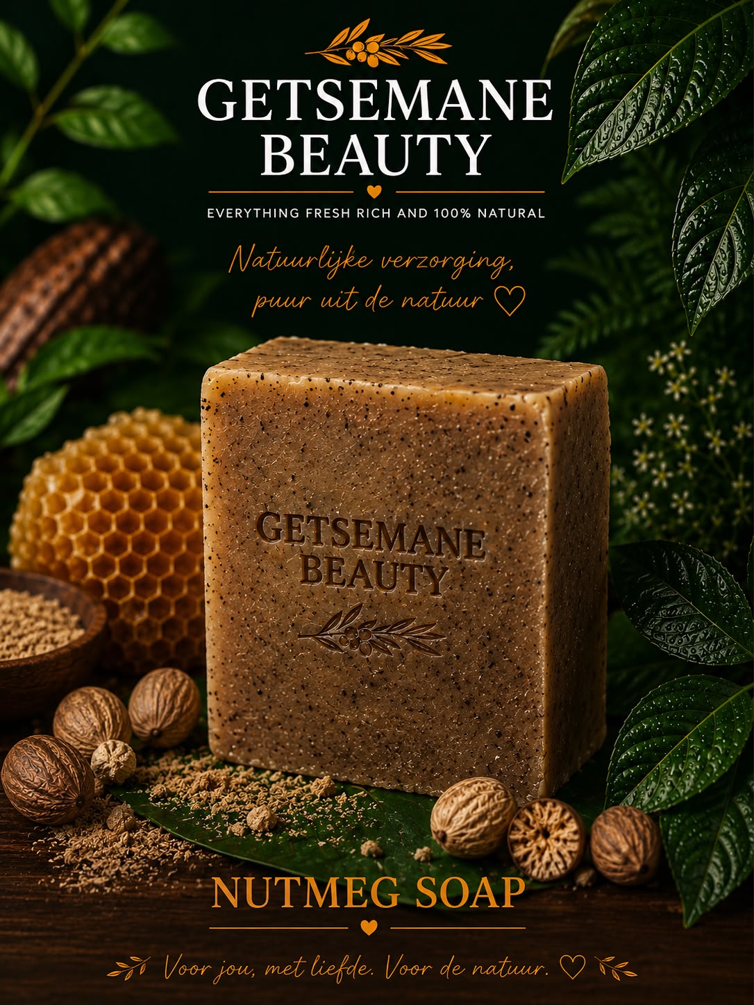 Nutmeg honey soap