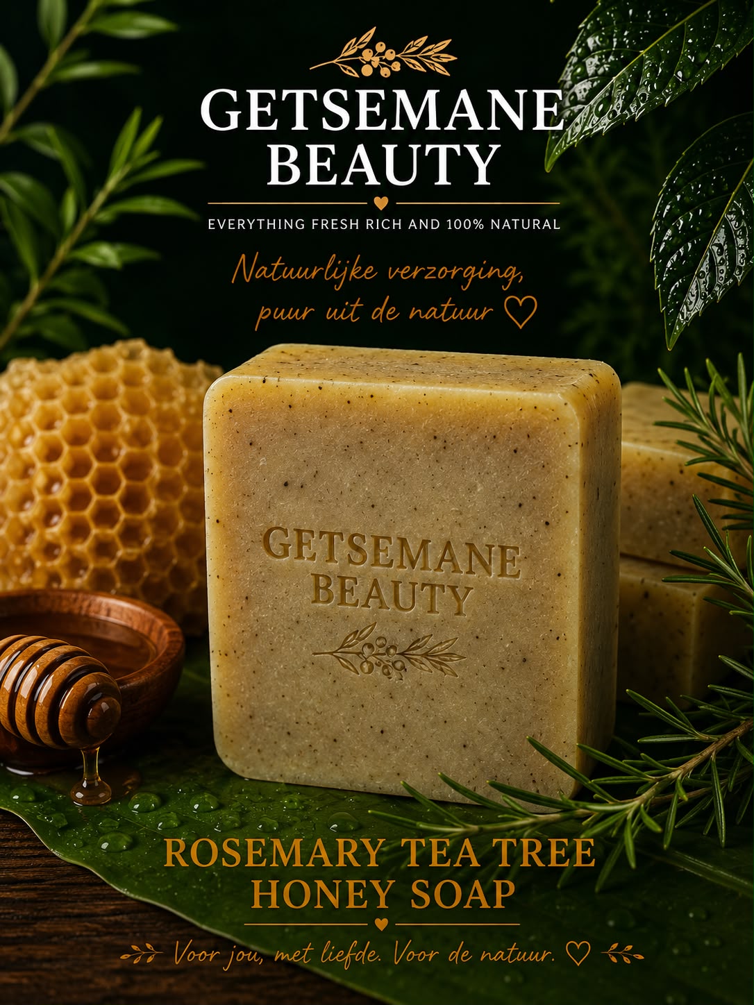 Rosemary tea tree honey soap